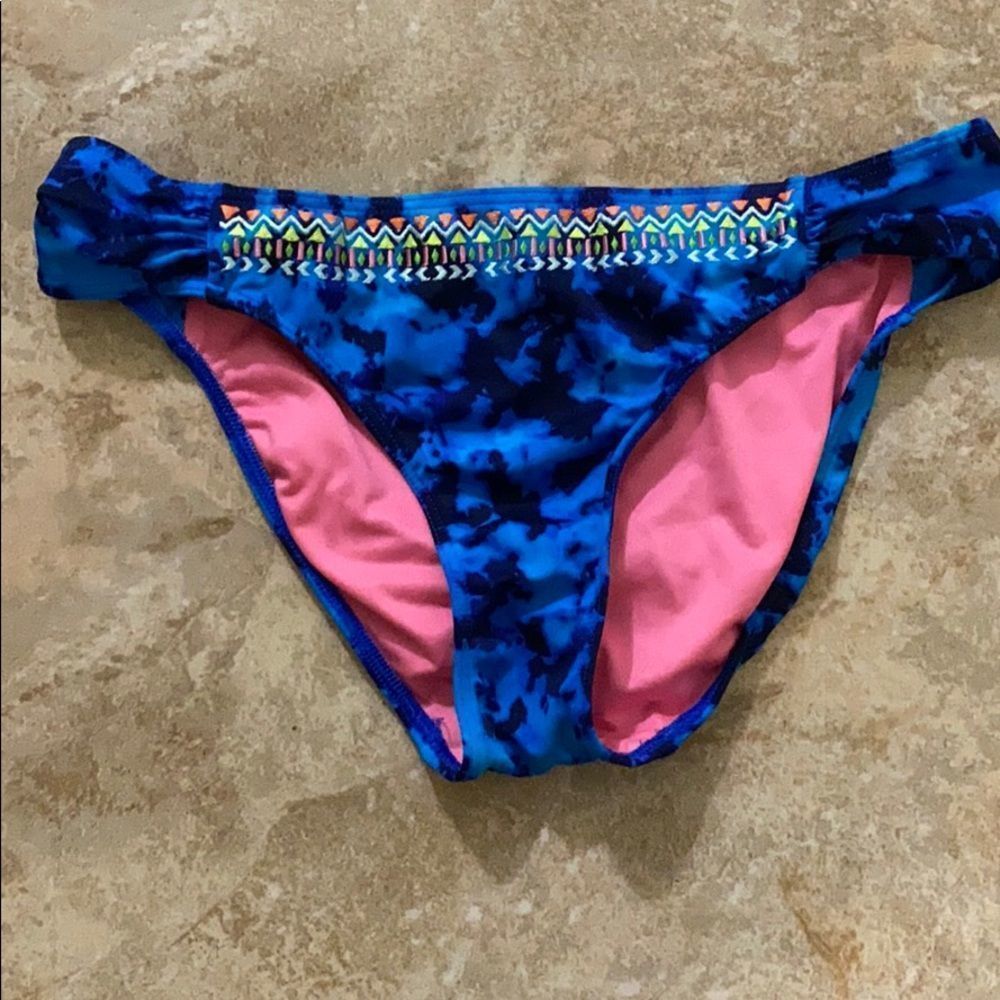 Victoria secret pink blue tie dye bikini bottom XS